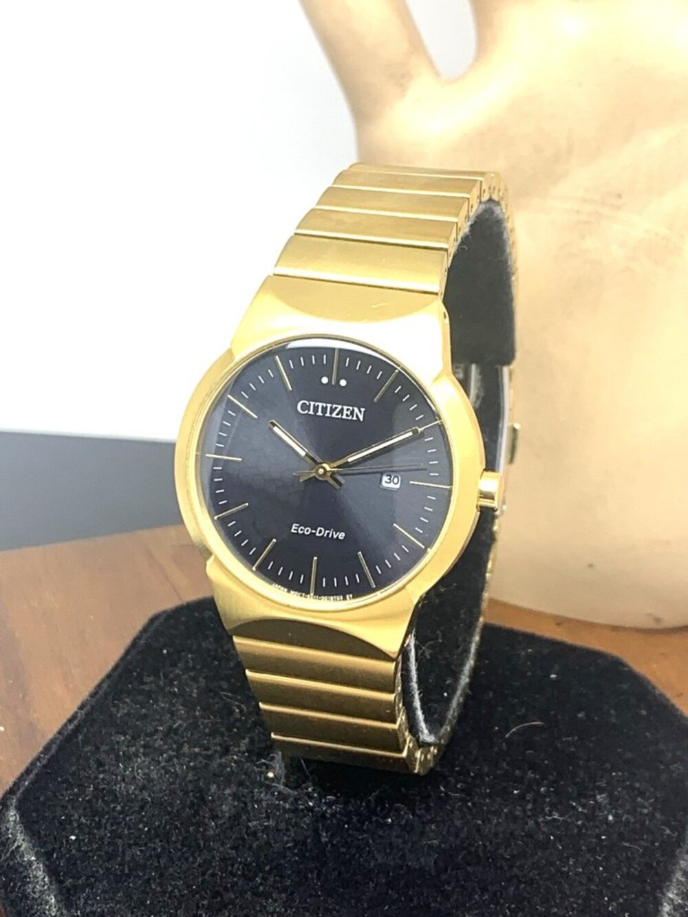 Citizen Women's Watch EW2672-58E Eco-Drive Axiom Black Dial Gold Steel 32mm